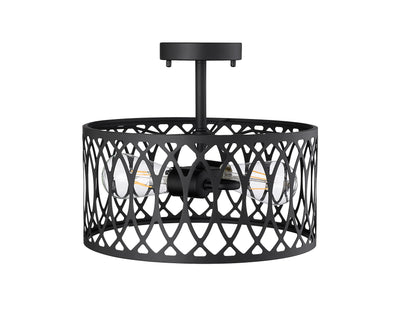 11'' Arelyn Matte Black 1 Light Semi-Flush Mount