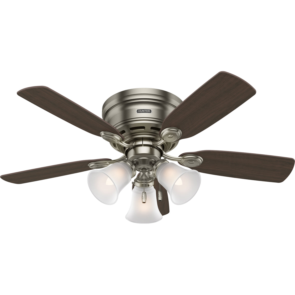 42 inch Low Profile Antique Pewter Low Profile Ceiling Fan and Pull Chain