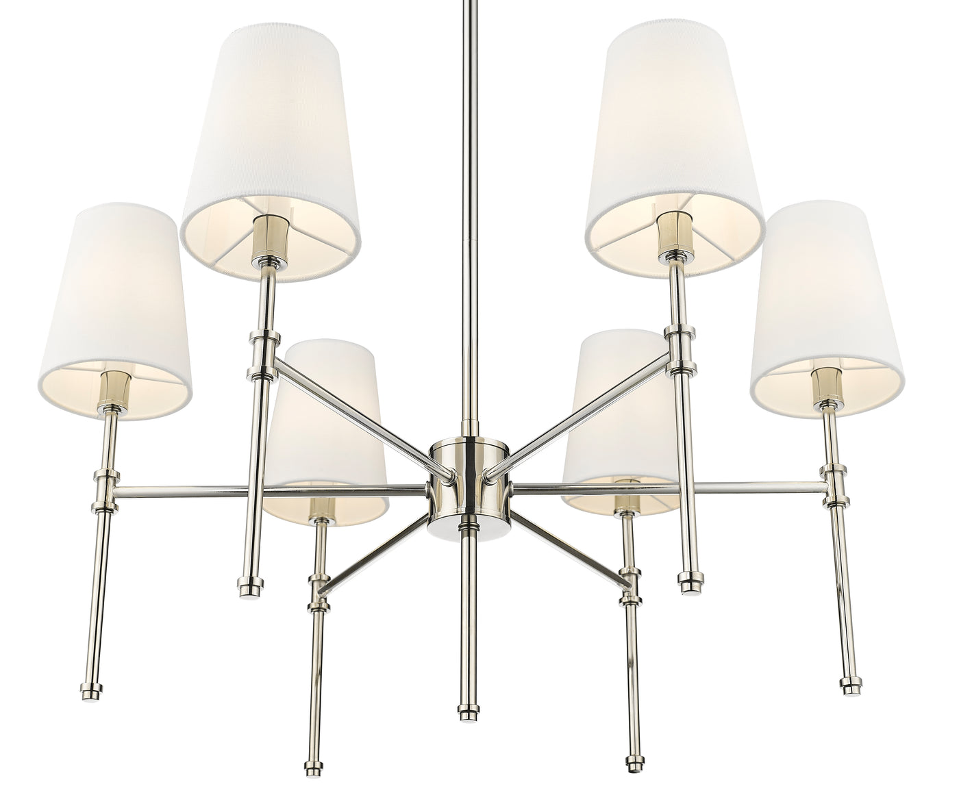 15.75'' Adorra Polished Nickel 6 Light Chandelier