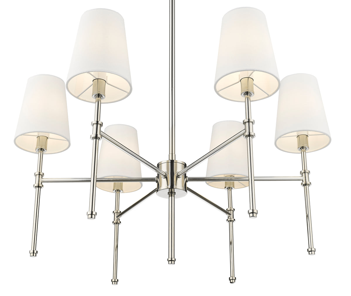 15.75'' Adorra Polished Nickel 6 Light Chandelier