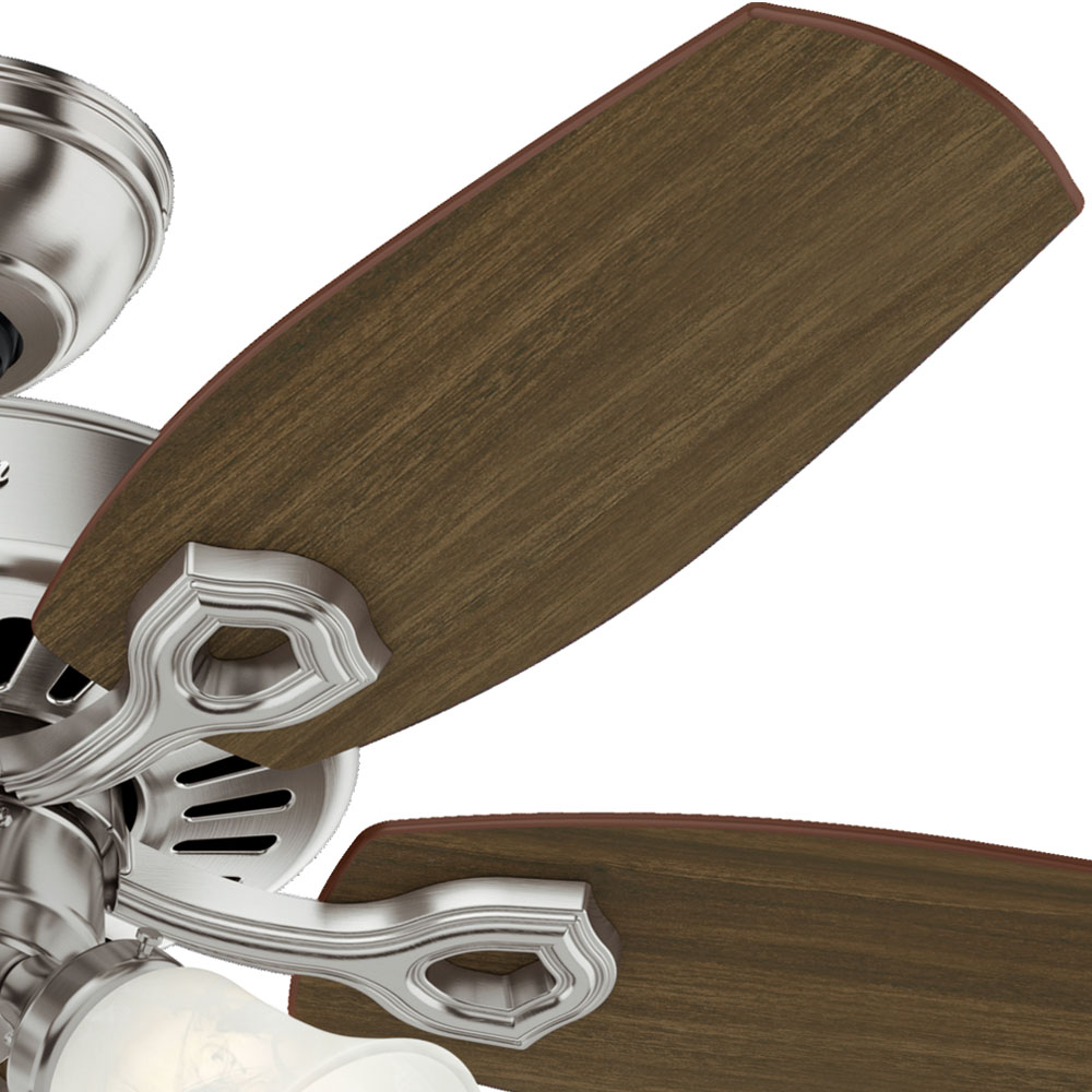 42 inch Builder Brushed Nickel Ceiling Fan with LED Light Kit