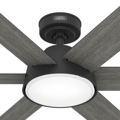 52 inch Donatella Matte Black Ceiling Fan with LED Light Kit and Handheld Remote