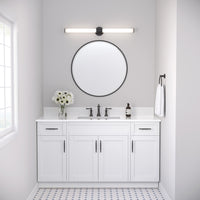 36'' Trumann Matte Black 1 Vanity Light