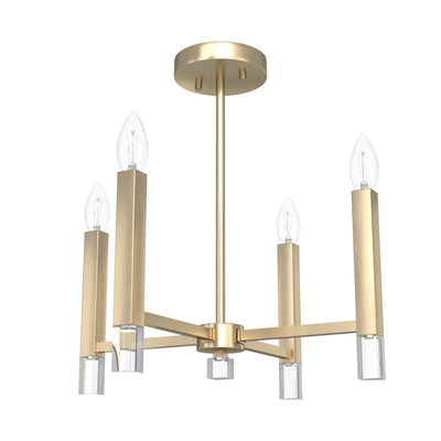 Sunjai 17.25-inch 4-light Alturas Gold Lantern Pendant