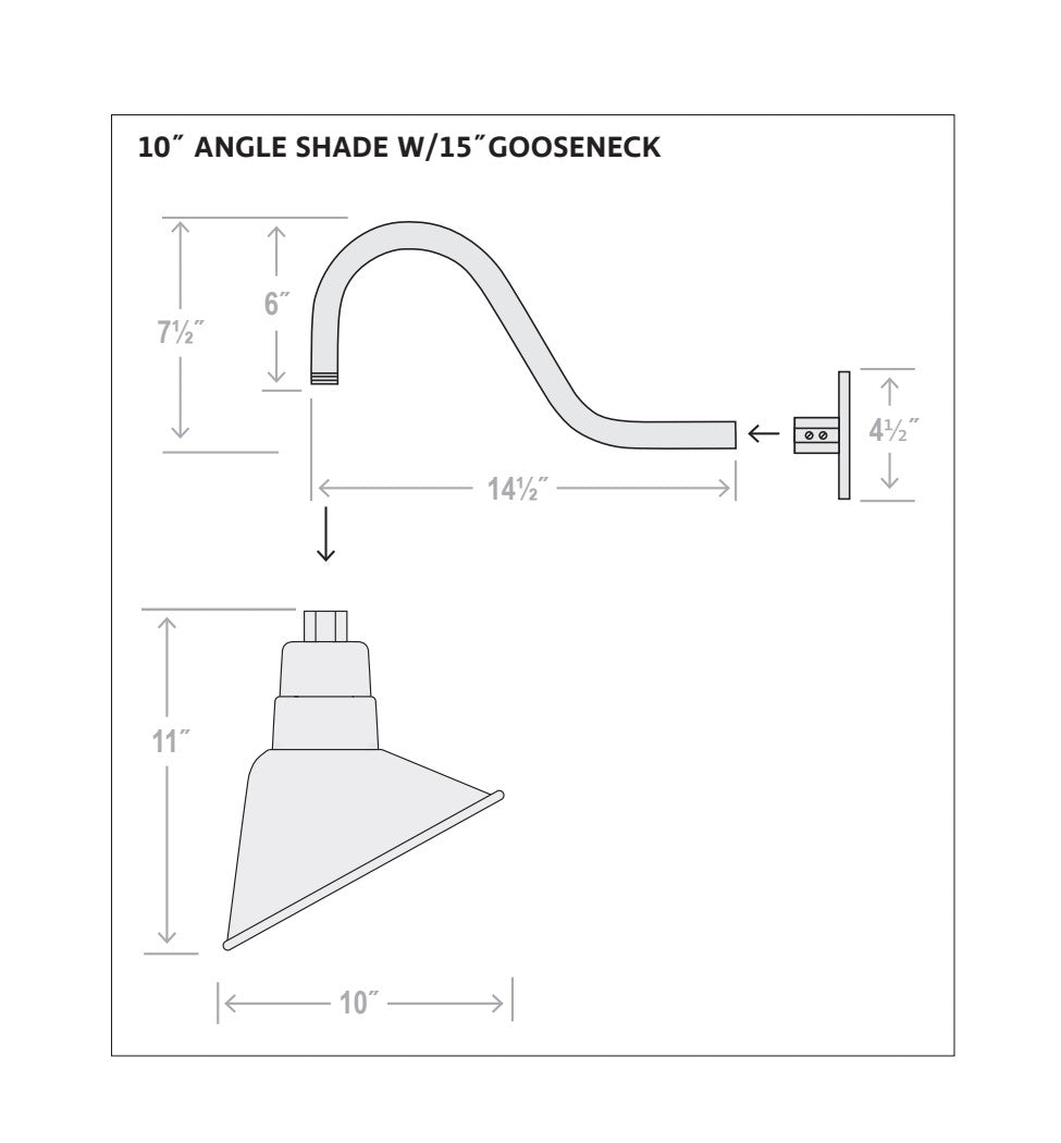 10-inch R Series Satin Black Cone Angle Shade