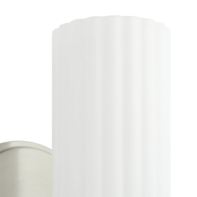 Bedminster 5-inch 1-light Brushed Nickel Vanity Light with Etched Opal Ribbed Glass Shade