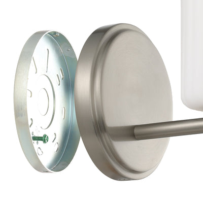 Bedminster 5-inch 1-light Brushed Nickel Vanity Light with Etched Opal Ribbed Glass Shade