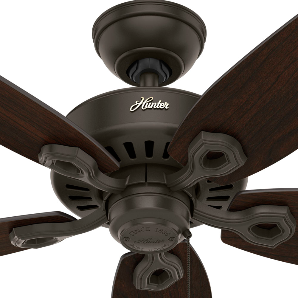52 inch Builder New Bronze Damp Rated Ceiling Fan and Pull Chain