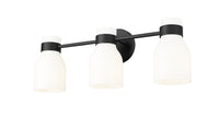 22.5'' Corella Matte Black 3 Light Bath Vanity