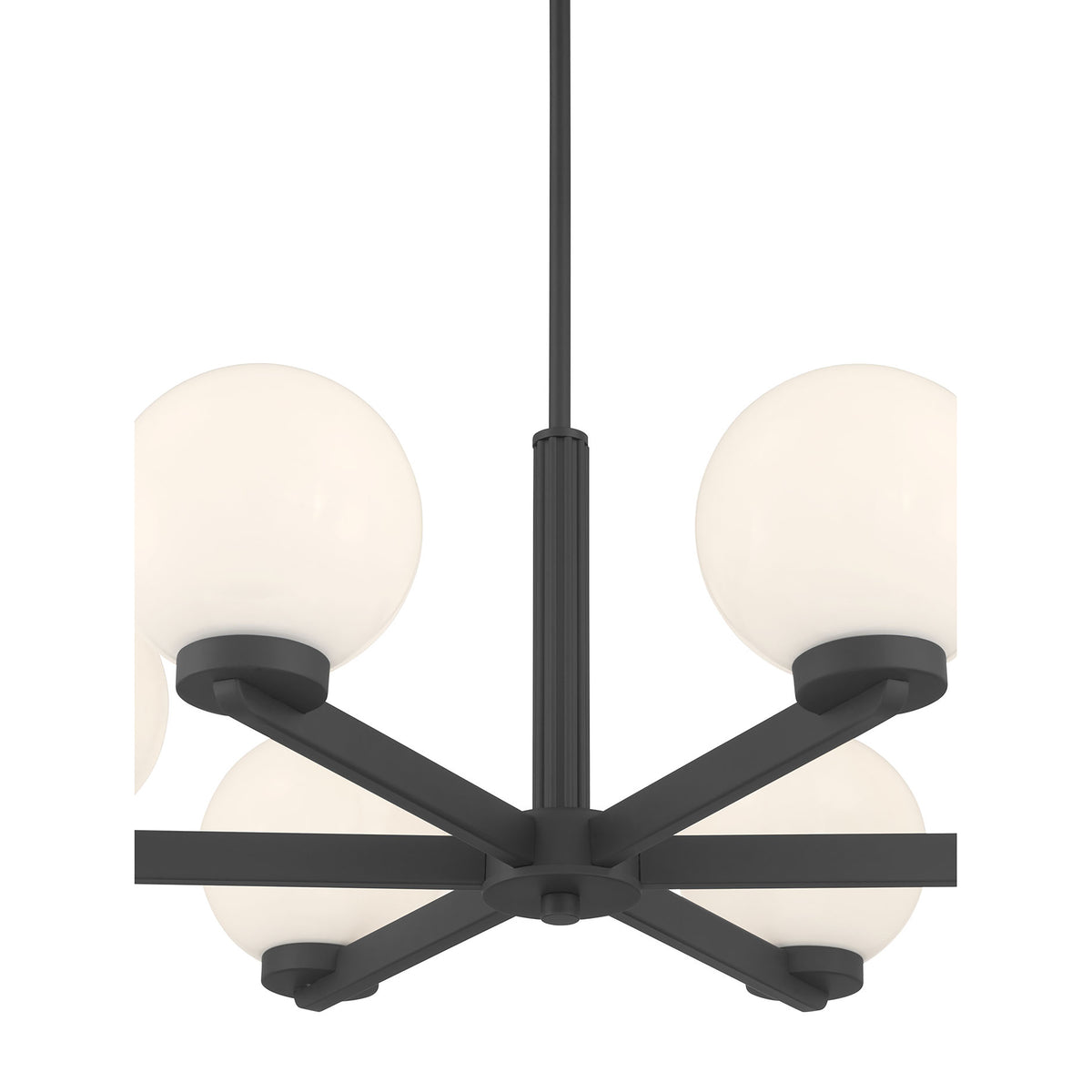 10.5'' Ardeva Matte Black 6 Light Chandelier