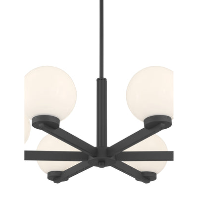 10.5'' Ardeva Matte Black 6 Light Chandelier