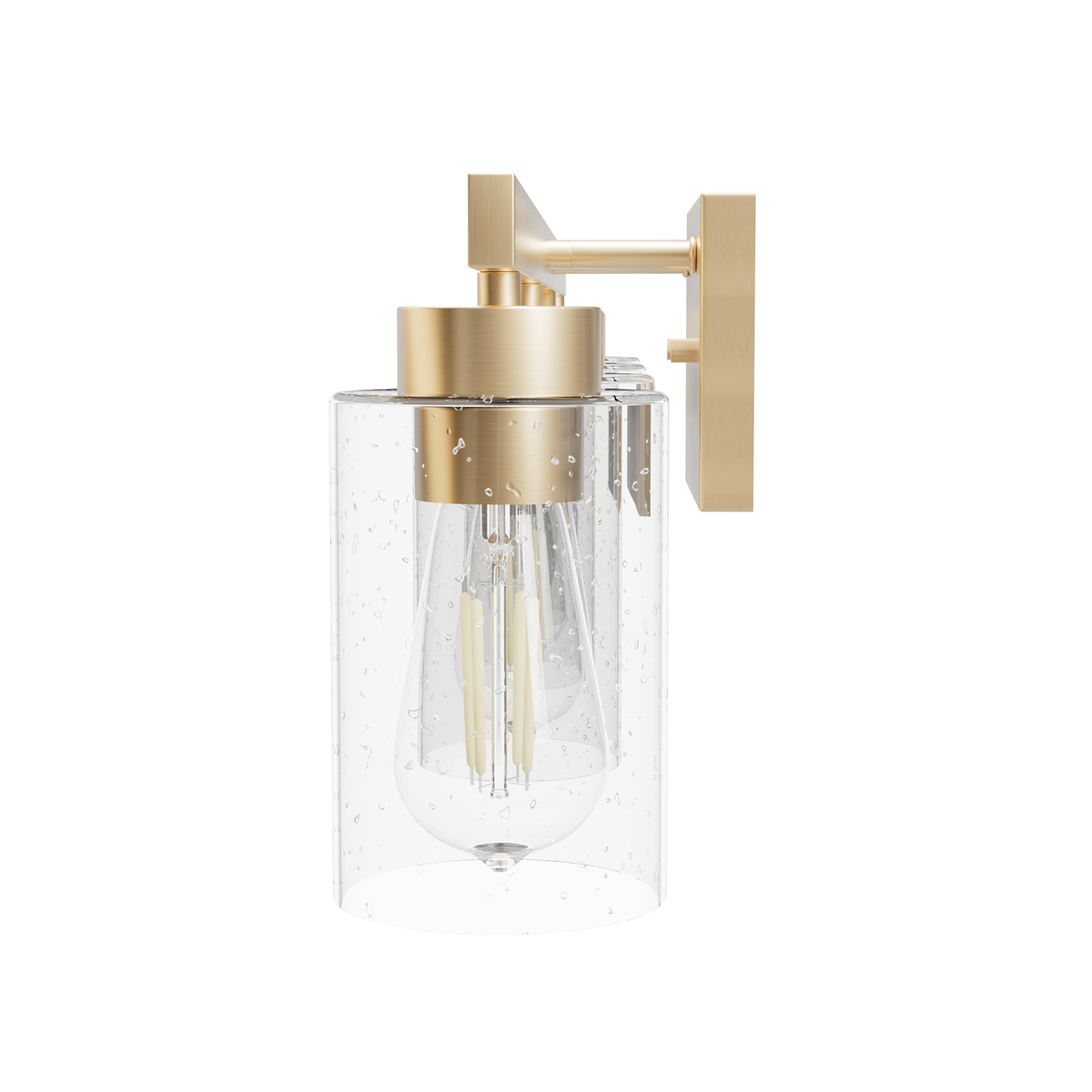 Hartland 31-inch 4-light Alturas Gold Vanity Light with Seeded Glass