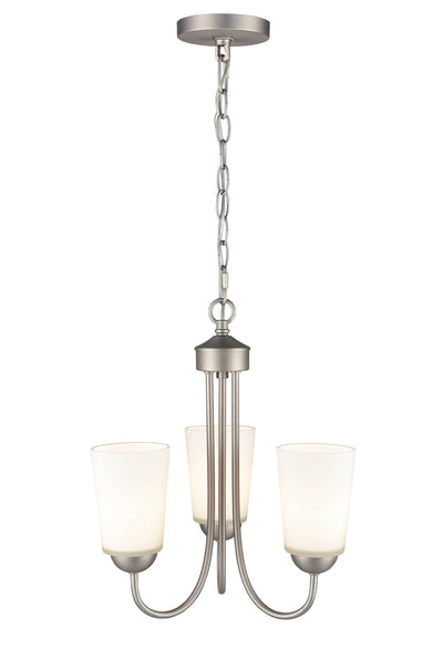 15.5'' Ivey Lake Satin Nickel 3 Light Chandelier