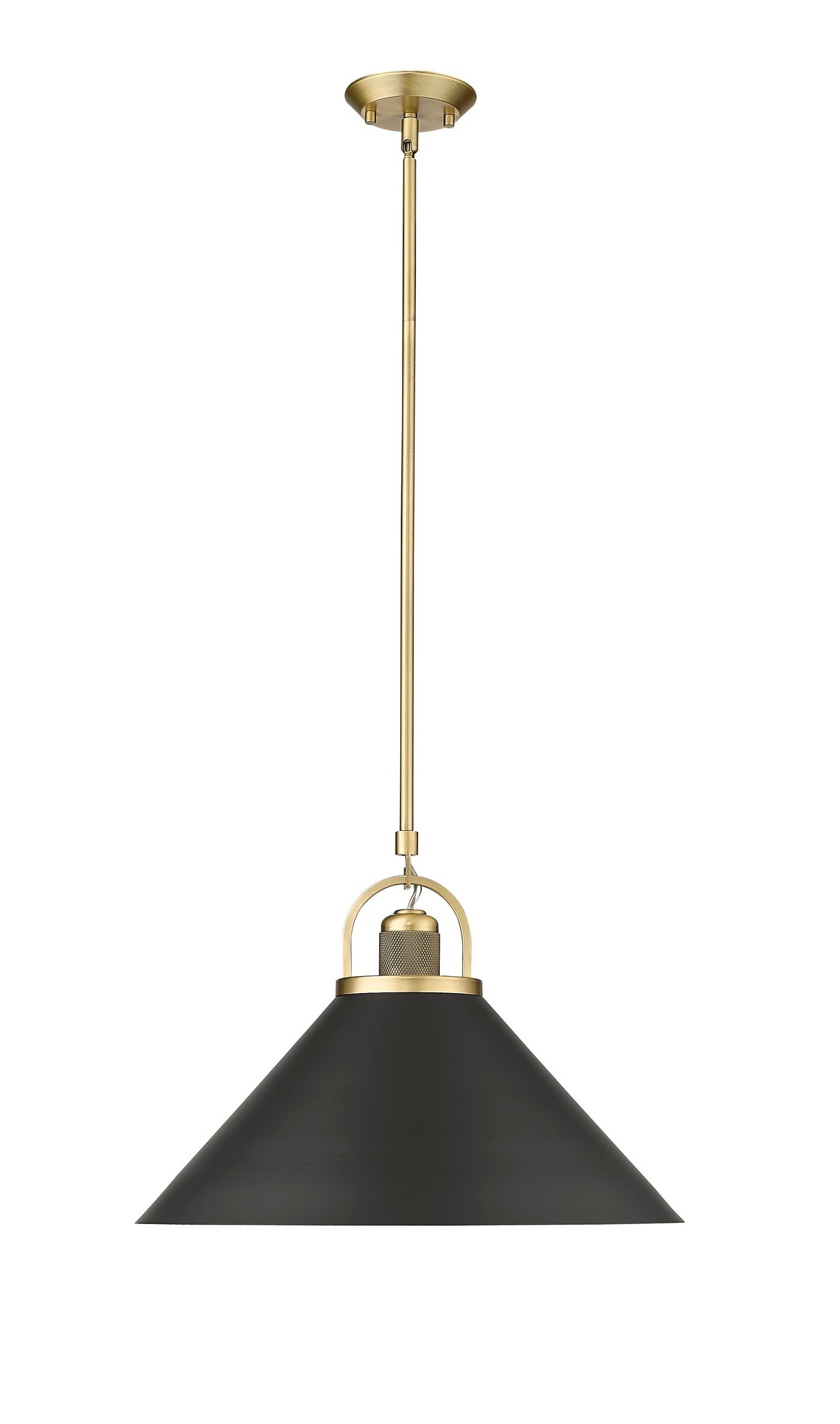 18.1'' Artistan Vintage Brass/Matte Black 1 Light Pendant