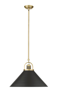 18.1'' Artistan Vintage Brass/Matte Black 1 Light Pendant