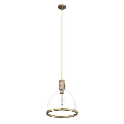 Van Nuys 16-inch 1-light Alturas Gold Industrial Pendant with Clear Glass