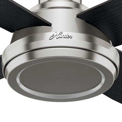 52 inch Dempsey Brushed Nickel Low Profile Ceiling Fan and Handheld Remote