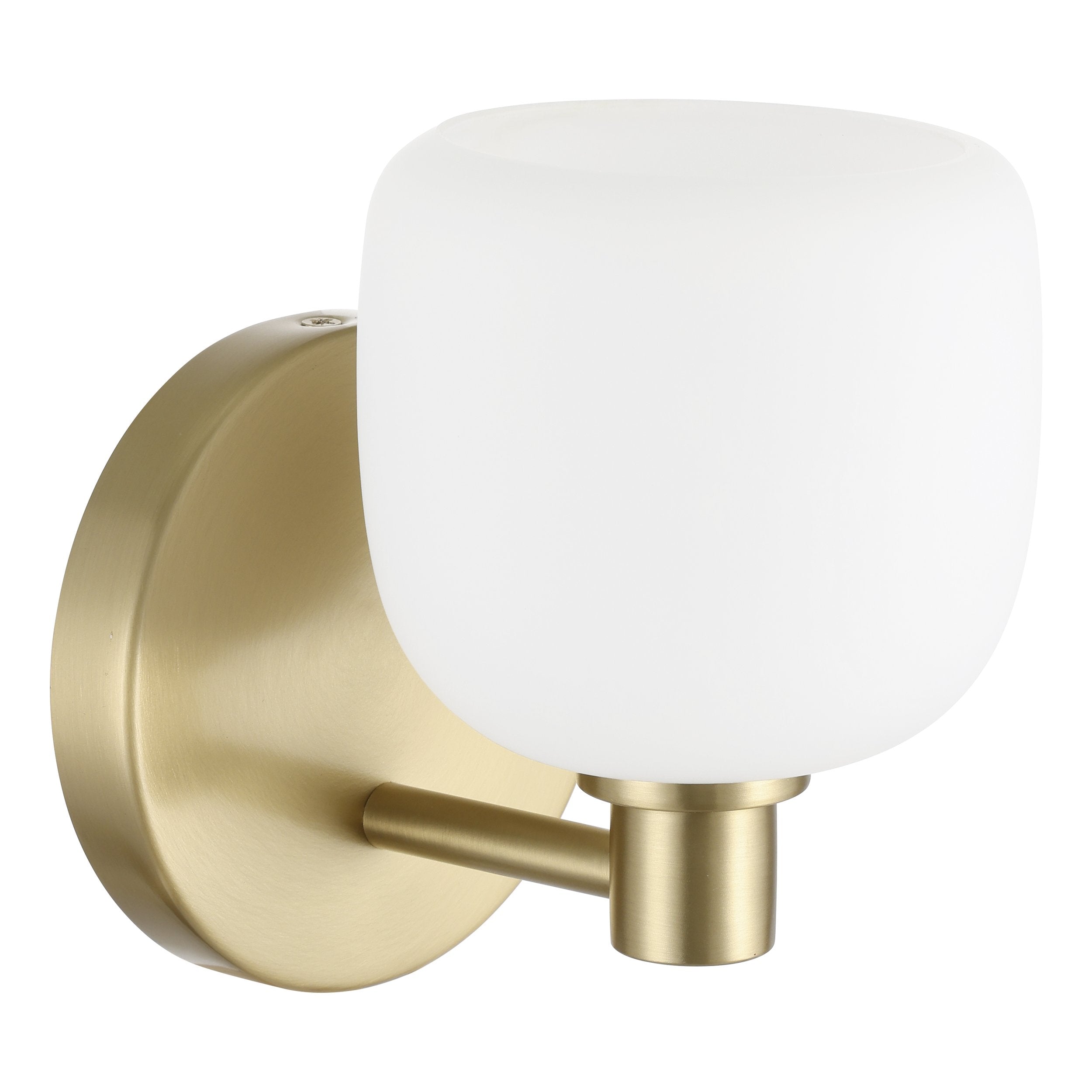 Valentina 5-inch 1-light Champagne Gold Vanity Light with Etched Opal Glass Shade