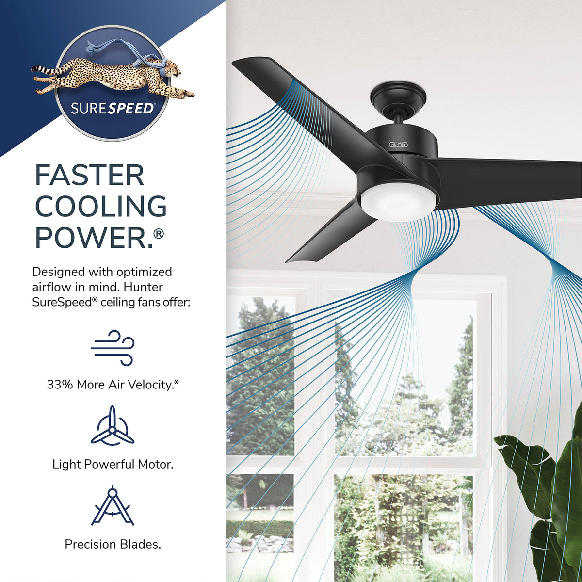 54 inch Havoc Matte Silver WeatherMax Indoor / Outdoor Ceiling Fan with LED Light Kit and Wall Control