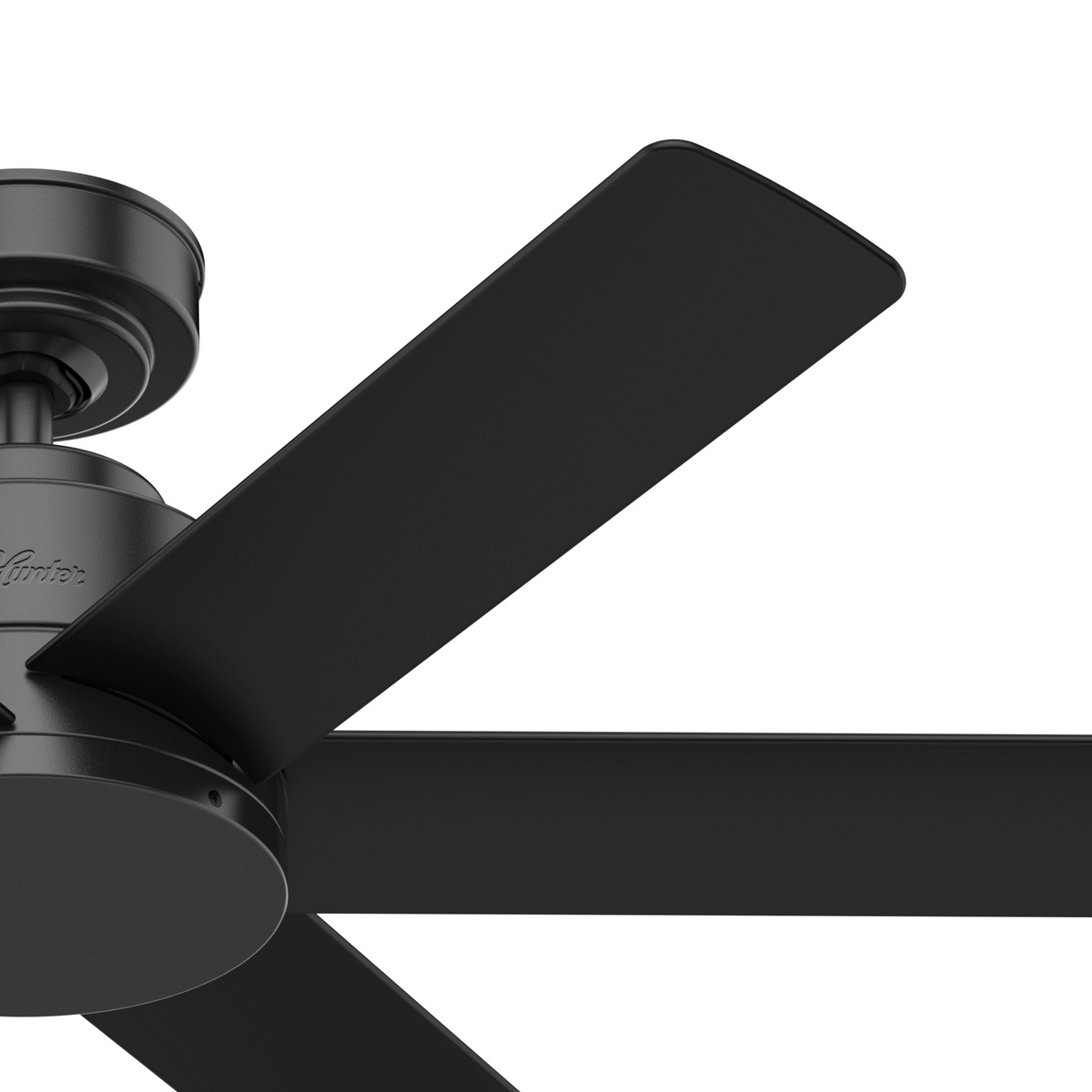 44 inch Kennicott Matte Black Damp Rated Ceiling Fan and Wall Control