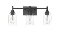 22'' Arlett Matte Black 3 Light Bath Vanity