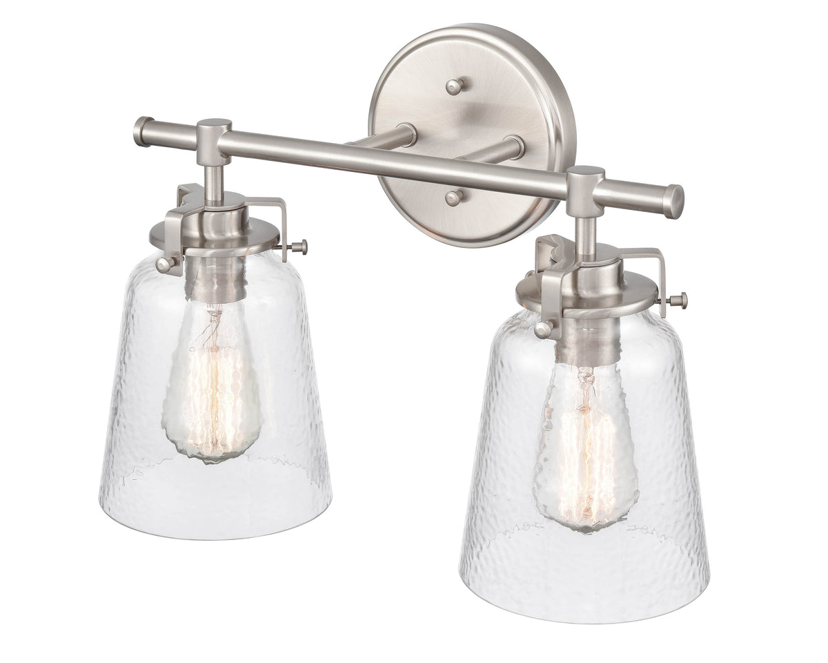 16'' Amberose Brushed Nickel 2 Light Bath Vanity