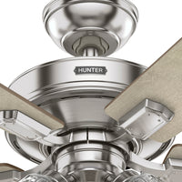 52 inch Crestfield Brushed Nickel Ceiling Fan with LED Light Kit and Handheld Remote