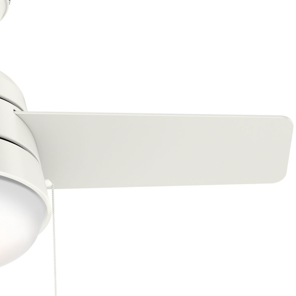 36 inch Aker Fresh White Ceiling Fan with LED Light Kit and Pull Chain