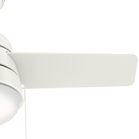 36 inch Aker Fresh White Ceiling Fan with LED Light Kit and Pull Chain