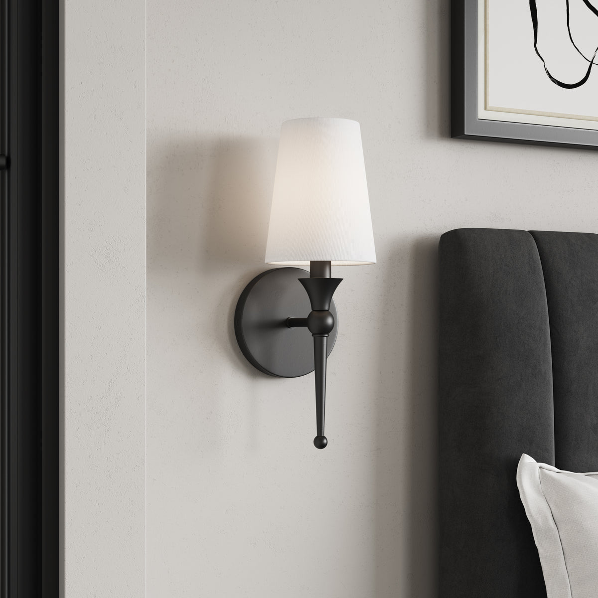 5''  Matte Black 1 Light Wall Sconce