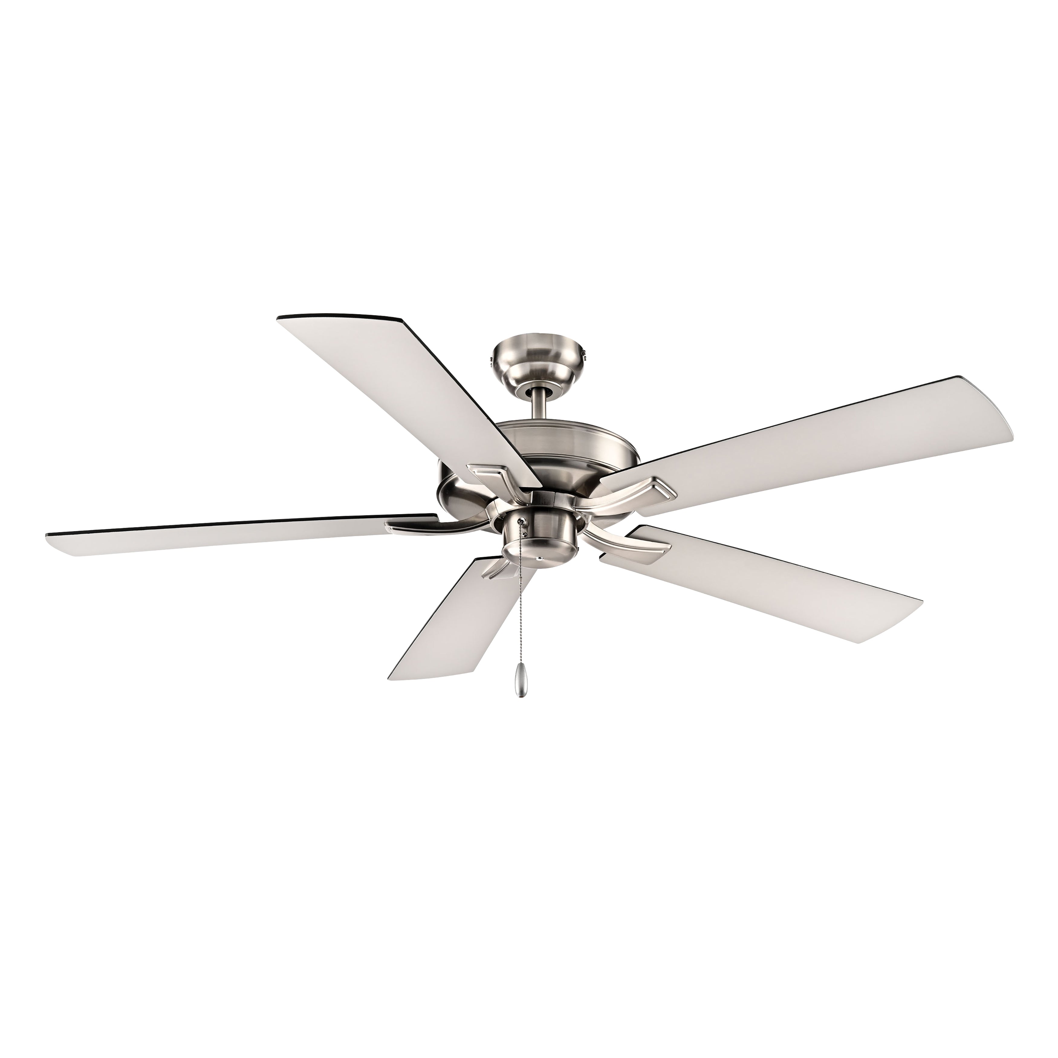 52 Inch Brisden AC Brushed Nickel Indoor Ceiling Fan 5-Blade Reversible