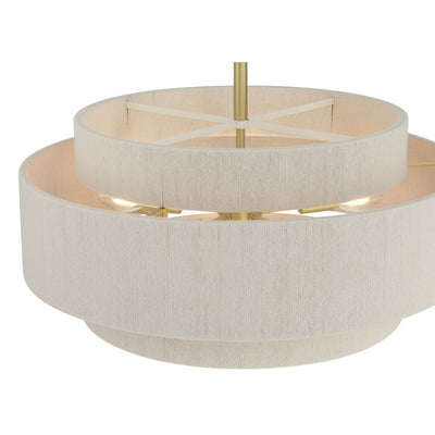 15.75'' Helbert Vintage Brass 5 Light Pendant