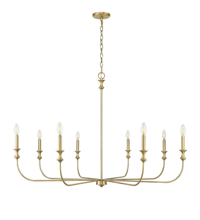 31.75'' Savanne Vintage Brass 8 Light Chandelier