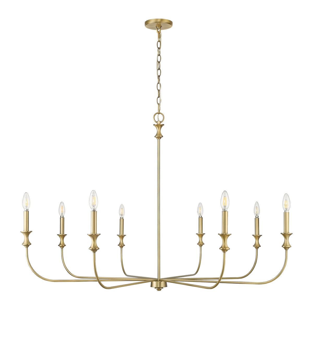 31.75'' Savanne Vintage Brass 8 Light Chandelier