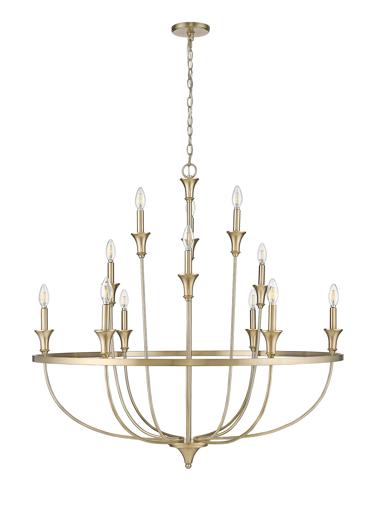 40.2'' Emery Modern Gold 12 Light Chandelier