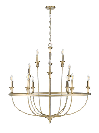 40.2'' Emery Modern Gold 12 Light Chandelier