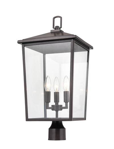 23'' Fetterton Powder Coated Bronze 3 Light Post Lantern