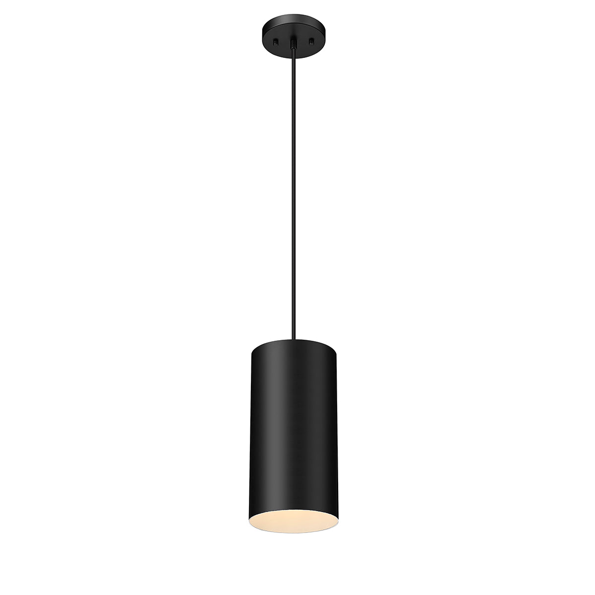 74.3'' Searcy Powder Coated Black 1 Light Hanging Pendant