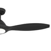 Casablanca 56 inch Surea ENERGY STAR® Matte Black Damp Rated Ceiling Fan with LED Light Kit and Wall Control and Handheld Remote