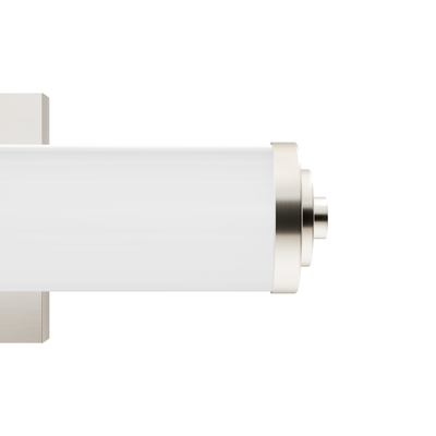 Holly Grove 18-inch 2-light Brushed Nickel Vanity Light with Cased White Glass