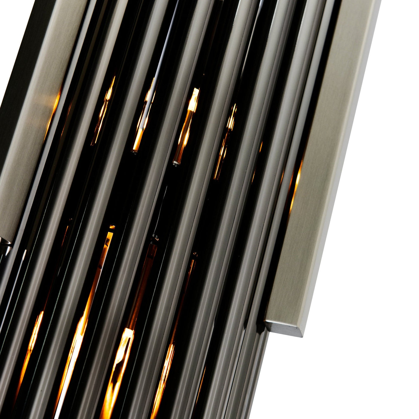 Fermont 6 Light Black Mini Pendant Satin Nickel and Pearl Black