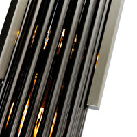 Fermont 6 Light Black Mini Pendant Satin Nickel and Pearl Black