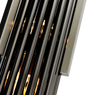 Fermont 6 Light Black Mini Pendant Satin Nickel and Pearl Black