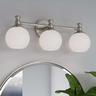 23.5'' Orlisse Brushed Nickel 3 Light Bath Vanity