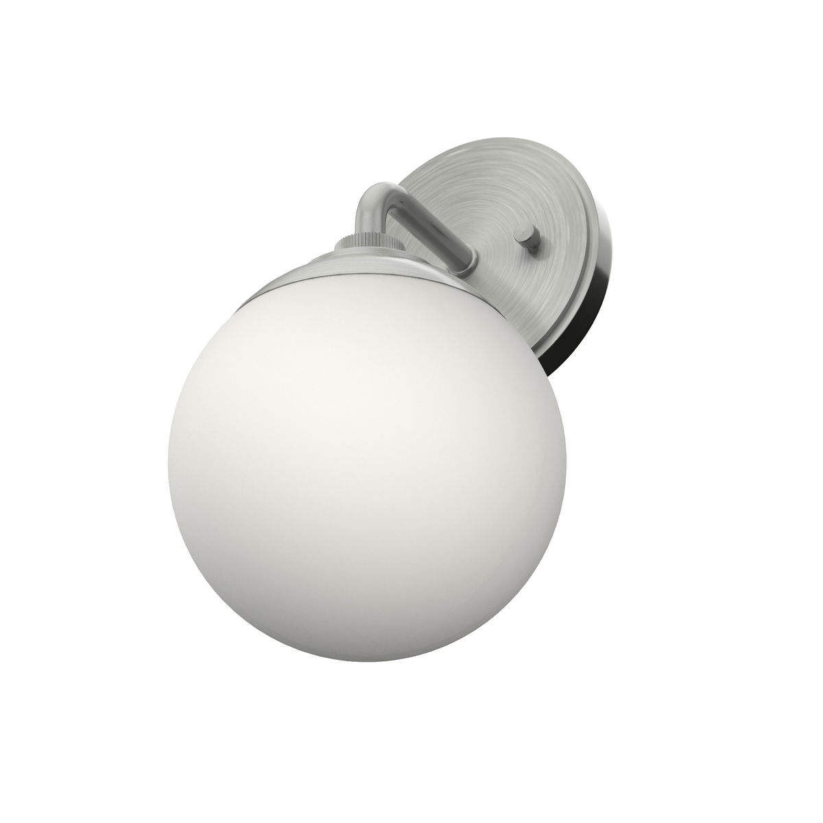 Hepburn 10.75-inch 1-light Brushed Nickel Wall Sconce with Cased White Glass