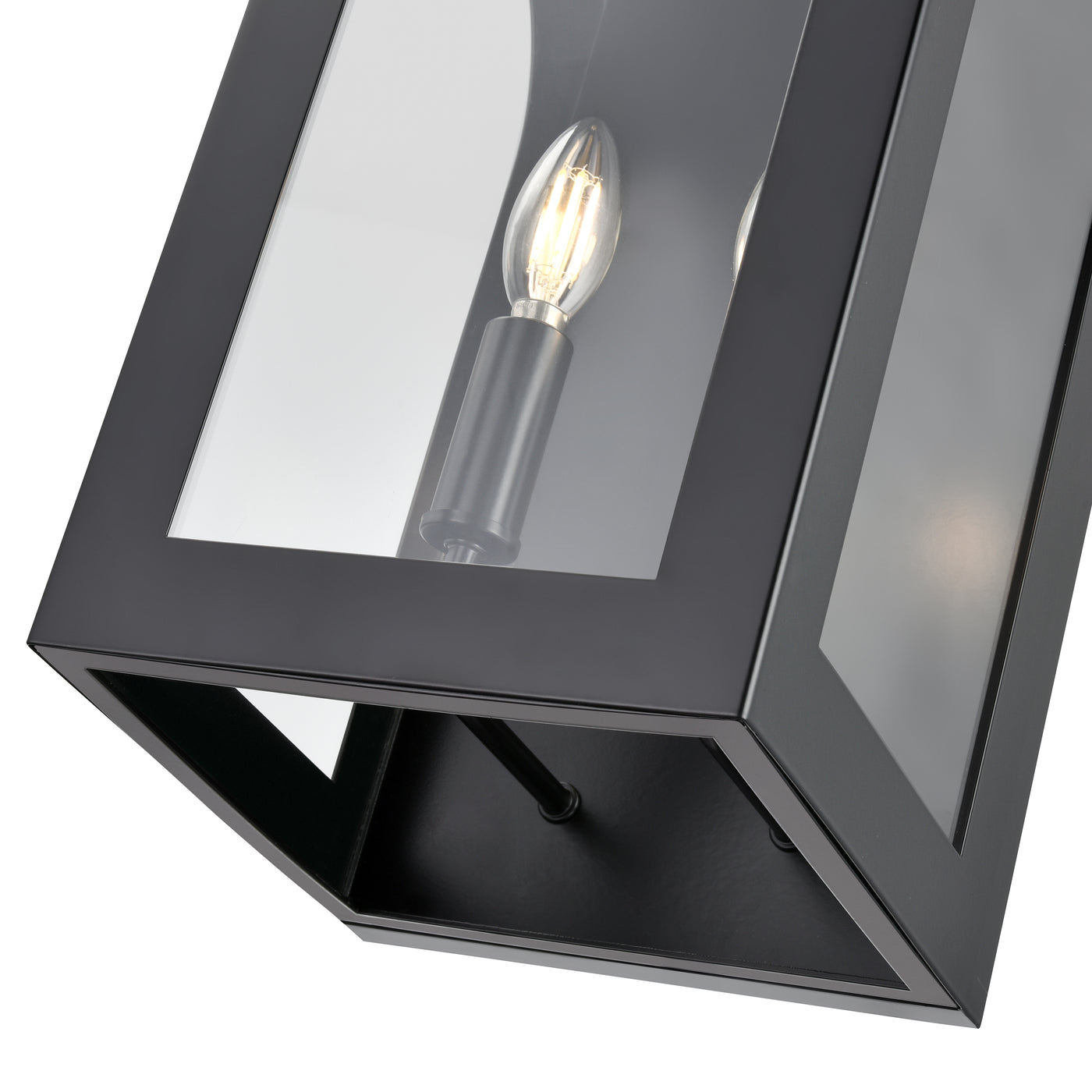 9.29'' Bratton Powder Coated Black 2 Light Wall Sconce