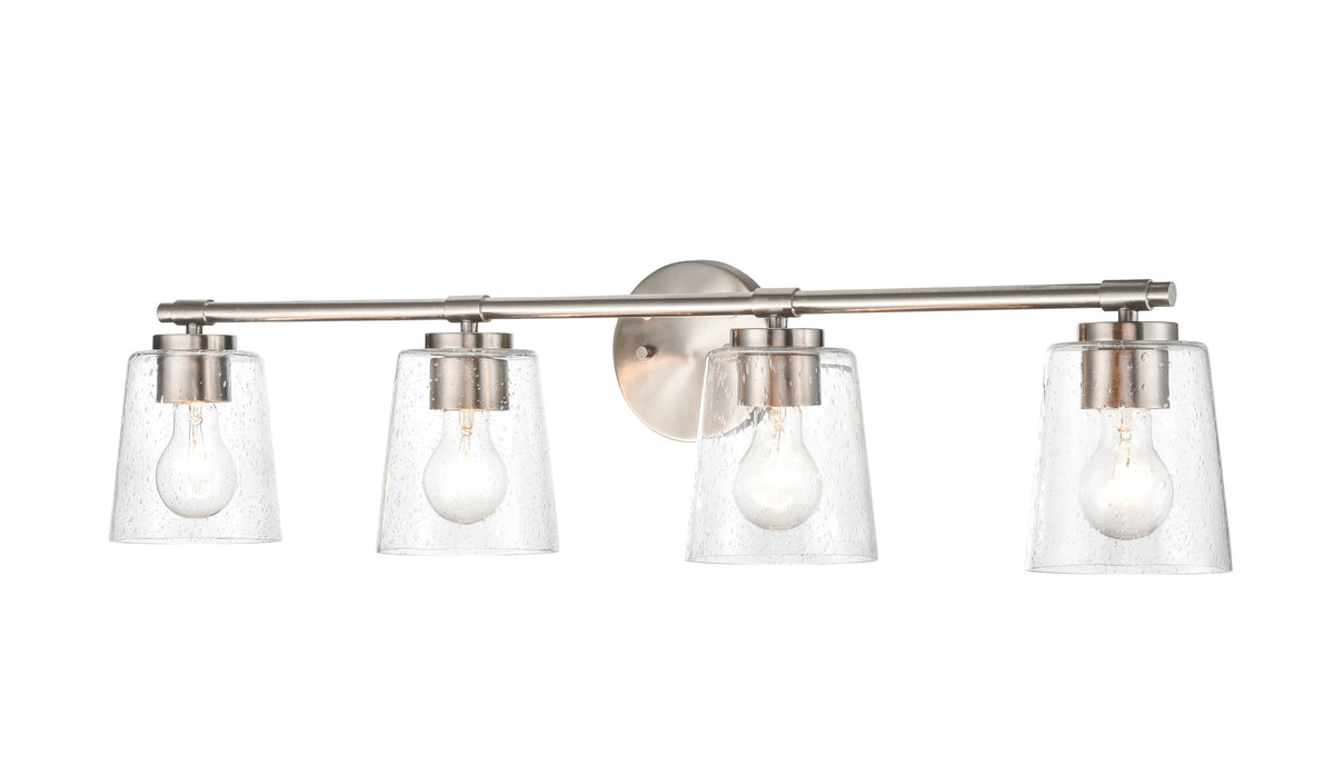 34''  Brushed Nickel 4 Light Bath Vanity