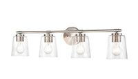 34''  Brushed Nickel 4 Light Bath Vanity