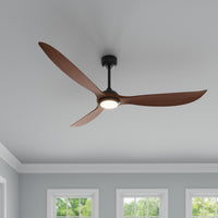 Wynleaf 72'' 3 Blades Matte Black Led Outdoor DC Ceiling Fan