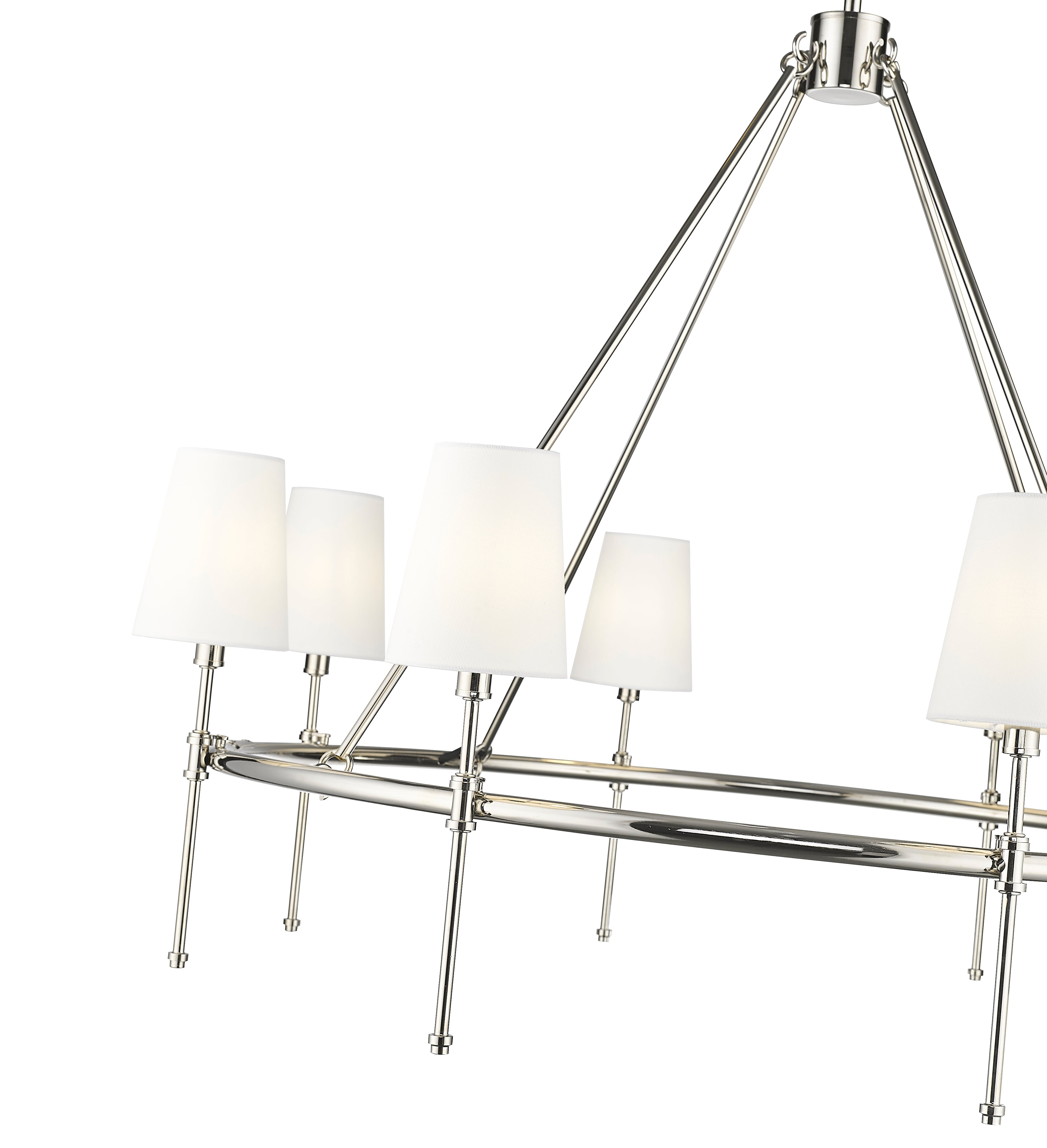 31.5'' Adorra Polished Nickel 8 Light Chandelier